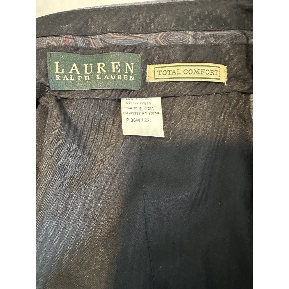 Lauren Ralph Lauren Total Comfort Gray Men's Pants SIZE W36 L32 - Picture 3 of 7